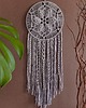 łapacze snów Makrama boho - łapacz snów - mandala flower - szary 1