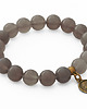 bransoletki z kamieni naturalnych Gray agate & honey jade set. 2