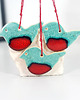 Ozdoby na ścianę Kolorowe ptaszki - ceramiczne ozdoby wiszące 5