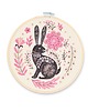Ozdoby na ścianę Zając folk - haft w tamborku 20 cm 3