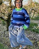 spodnie materiałowe damskie Spodnie culotte w szachownicę 1