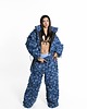 spodnie materiałowe damskie Spodnie / szorty patchwork denim zipper 3