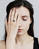 pierścionki srebrne PEARL ring / satin silver with black pearl 6