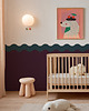 tapety i naklejki ścienne Wainscoting Double Wave Dark - samoprzylepny dekoracyjny panel ścienny 8