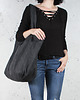 torby na ramię Lazy bag torba czarna na zamek / vegan / eco 4