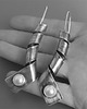 kolczyki wire wrapping zakręcone perły - kolczyki 2