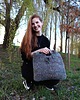 torby na ramię Szydełkowa torebka wykonana z włóczki ręcznie robiona elegancka kuferek 2w1 3