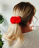 spinki i klamry do włosów Scrunchie spinka klamra jedwabna neonowa czerwień 5