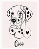 grafiki i ilustracje Pies  Line Art - Plakat personalizowany 5
