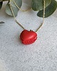 wisiory Naszyjnik czerwony makaronik serduszko 1