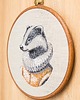 Ozdoby na ścianę Lord Badger, haft w oprawie 20 cm 4