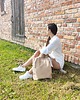 torby na ramię Torba HANA Spring Meadow-duża beżowa torba z kominem z nubuku 3