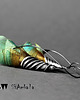 kolczyki wire wrapping Srebrne kolczyki mietowe toffi RATU BOKO 1