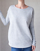 bluza bez kaptura damska Gruby Wąski rękaw Szary 4