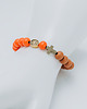bransoletki drewniane Pomarańczowa bransoletka z krzyżykiem, różaniec na rękę, drewno 3