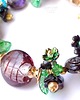 bransoletki ze szkła Komplet bransoletka+kolczyki w cudnej stylizacji boho handmade, unikat 3w1 GIFT 3