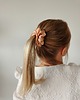 gumki do włosów Satynowa gumka satynowa scrunchie owijka frotka złoty beż MIDI 1
