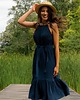 sukienki midi damskie Elegancka bawełniana sukienka midi w stylu country, kształt sukienki tulipan 3