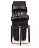 paski męskie Szeroki skórzany pasek męski czarny 2
