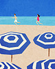 plakaty Plakat Sopot - plaża z parasolkami 2