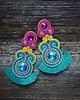kolczyki soutache Waikiki- etniczne kolczyki soutache 2