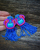 kolczyki soutache Etniczne  kolczyki soutache z chwostami 4