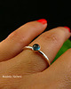 pierścionki srebrne Pierścień Drobinek - Topaz London Blue Srebro 4