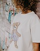 t-shirt damskie T-shirt oversize Margaret Teddy dla mamy cream 4