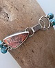 bransoletki srebrne -chryzokola i dolomit miedziany- 1