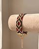 bransoletki ze szkła Bordowa złota bransoletka z koralików Miyuki - ornamental 2