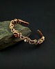 bransoletki wire wrapping Bransoleta mankietowa  z bursztynem cytrynem i agatem 8