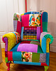 fotele Fotel Uszak Blue Patchwork Juicy Colors 5