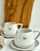 filiżanki Zestaw dla dwojga  filiżanka ceramiczna biała - Piegi z sercem 3