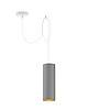 lampy wiszące Jednopłomienna lampa wisząca tuba z abażurem VIZELA GOLD T1 4