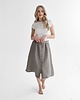 spódnice midi Lniana Spódnica LILY TRUE GRAY 2