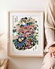 plakaty Plakat Gejsza w kwiatach  Azja azjatyckie 4