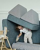 meble do pokoju dziecka Sofa modułowa dla dzieci Playlo Niebieska 6