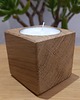 świeczniki i świece Zestaw 3 świeczników drewnianych z litego dębu na tealight 7