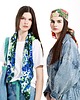 szale damskie SILK SCARF /  blue & green 90x90 4