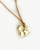 złote naszyjniki Mapa Świata w sercu- filigranowy naszyjnik Pozłacane Srebro 1