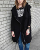 bluza z kapturem damska Oversize bluza czarna asymetryczna ogromny kaptur 2