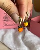 kolczyki z masy plastycznej Kolczyki Poziomki Handmade. Polimerowa masa 1