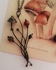wisiory Brąz i czerwień szkła w leśnym naszyjniku z grzybami 2