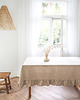 obrusy i serwetki Lniany obrus z falbanką RUSTIC 1