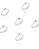 pierścionki srebrne Little GEM / glossy silver with amethyst 8
