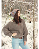 swetry damskie  Brązowy sweter handmade moher z wełną 3