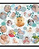 plakaty Plakat niebieskie kwiaty w kolażu z twoimi zdjęciami 4