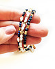 bransoletki z kamieni naturalnych Komplet Bransoletek AURORA NAVY- z kamieni lapis lazuli,  masy perłowej 5