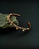 bransoletki wire wrapping Miedziana bransoleta mankietowa z cytrynem 2