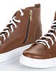 sneakersy damskie Sneakersy skórzane suwak + sznurówki  (7050) 2